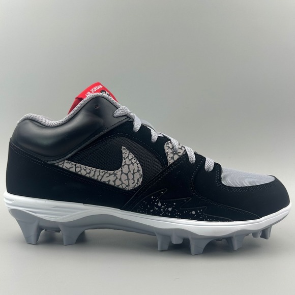 Nike Other - Jordan Stadium 90 Low TD Black Cement Mens 9.5 Football Cleats HQ0210-060 NEW